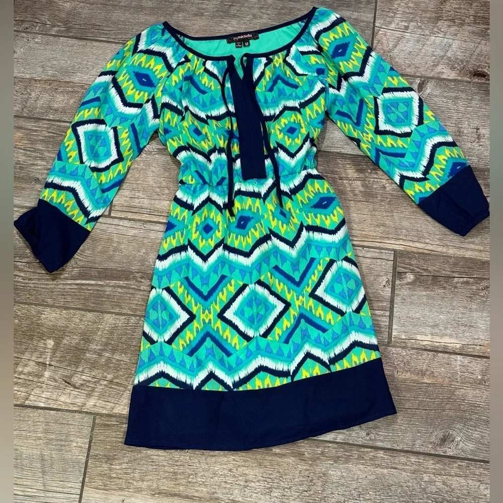 Colorful Geometric Kids Dress​